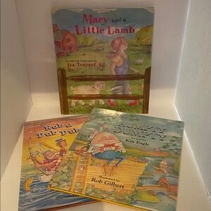 Vintage Children's Nursery Rhyme Storybook Set